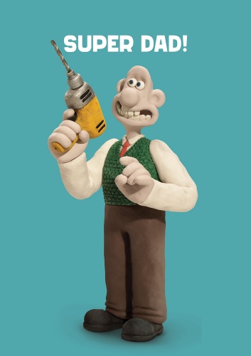 Wallace & Gromit Super Dad! Greetings Card